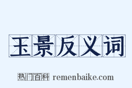 玉景反义词是什么意思的图片